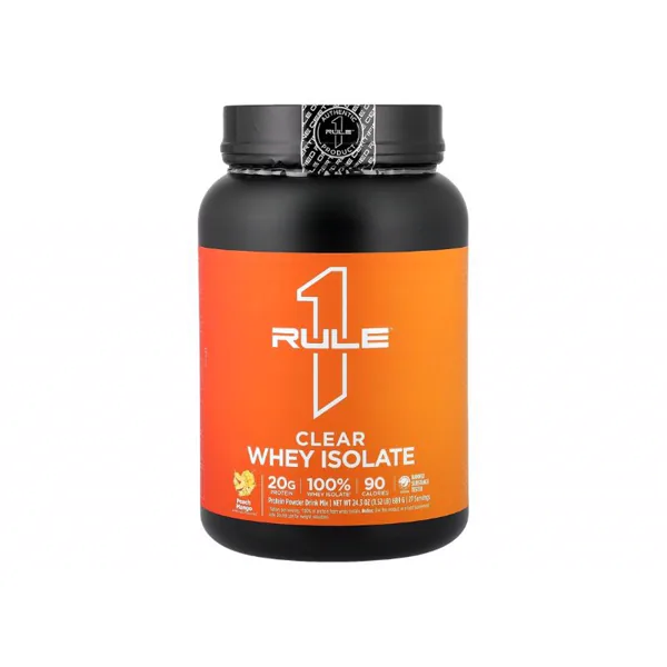 Rule 1 Clear Whey Isolate - Peach Mango 1.52lb